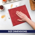 thumbnail image 4 of Canadian Linen Microfiber Cleaning Cloth, 12 Pack, 12"x12", Highly Absorbent Soft Reusable Washable Quick Dry Car Mirror Cloth for Home Window Spa Red, 4 of 9