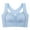 Blue, variant on ,Seamless Bras for Women No Underwire Button Front Closure Bras Soft Comfy Shaping Posture Corrector Beauty Back Bralettes Plus Size Stretch Thin Breathable Vest Type Bra Black M
