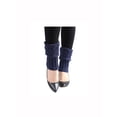 thumbnail image 1 of INSPIRE CHIC Women's Ruffled Cuff Over Knee Length Ribbed Knitted Leg Warmers Navy Blue-Printed, 1 of 6