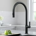 thumbnail image 2 of Oletto High-Arc Single Handle Pull-Down Kitchen Faucet in Matte Black, 2 of 8