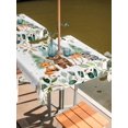 thumbnail image 2 of Outdoor Tablecloth with Umbrella Hole for Patio/Picnic/Party/Camping, Animals Eucalyptus Leaves Waterproof Table Cloth Square Cover Washable, Summer Botanical Elk Bear Watercolor (54"x 54"), 2 of 8