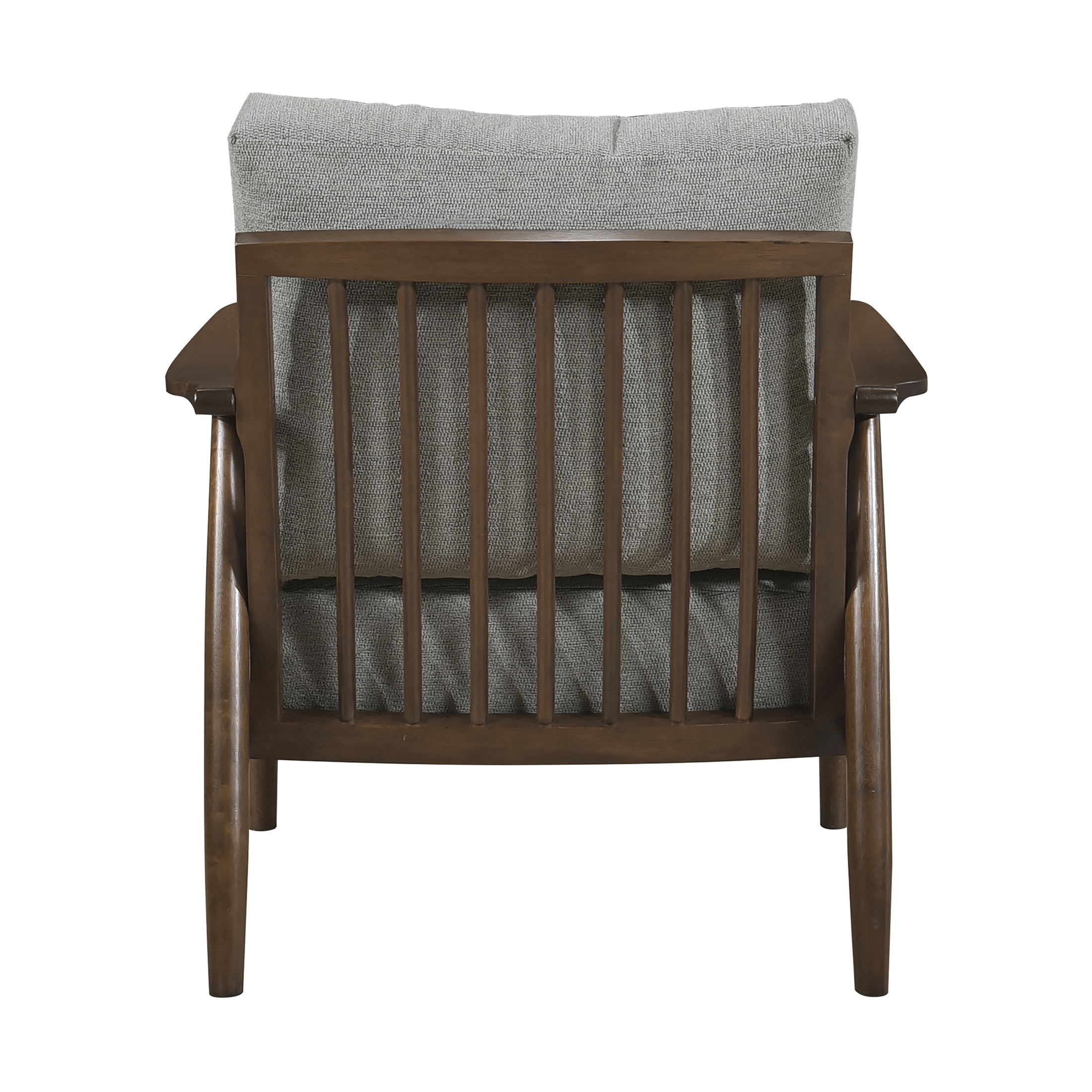 OakvillePark Bellharbor Chenille Accent Chair, Gray and Brown Wood