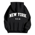 thumbnail image 7 of Men's Letter Print Hooded Sweatshirt Set Long Sleeve Casual Athletic Pullover Outfit, 7 of 7
