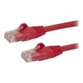 thumbnail image 1 of StarTech.com Câble Ethernet CAT6 6 Po, 10 Gigabits Sans Accroc RJ45 650 MHz 100 W Cordon de Patch PoE, CAT 6 10 Gbe Câble Réseau UTP avec Soulagement des Taches, Rouge, Testé par Fluke/le Câblage Est Certifié UL/Tia - Catégorie 6 - 24 AWG (N6PATCH6INRD) - Câble de Patch - RJ-45 (m) vers RJ-45 (m) - 6 Po - UTP - CAT 6 - Moulé,, 1 of 4