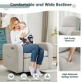 thumbnail image 6 of Aemeios Swivel Power Recliner Chair Teddy Nursery Glider Rocking Recliner, Gray, 6 of 7