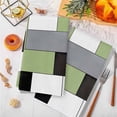 thumbnail image 3 of Sage Green Grey Geometric Microfiber Kitchen Towel, Modern Black White Abstract Art Soft Absorbent Dish Towels, Quick Drying Washable Dishcloths for Kitchen Cleaning, Drying Dishes, 18x28 Inches, 3 of 9