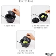 HOSLEY Ceramic Oil Warmer, Black