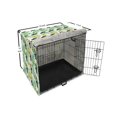 thumbnail image 6 of Tropical Dog Crate Cover, Pattern of Exotic Birds on Coconut Palm Tree Branches Summer Foliage, Easy to Use Pet Kennel Cover Small Dogs Puppies Kittens, 7 Sizes, Green and Charcoal Grey, by Ambesonne, 6 of 6