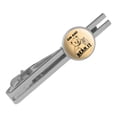 thumbnail image 1 of Gin Grin and Bear It Funny Humor Round Tie Bar Clip Clasp Tack Silver Color Plated, 1 of 6