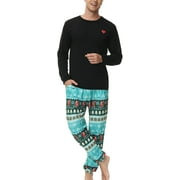 Christmas Pajama Sets for Adults Novelty Print Long Sleeve Top & Pants Sleepwear