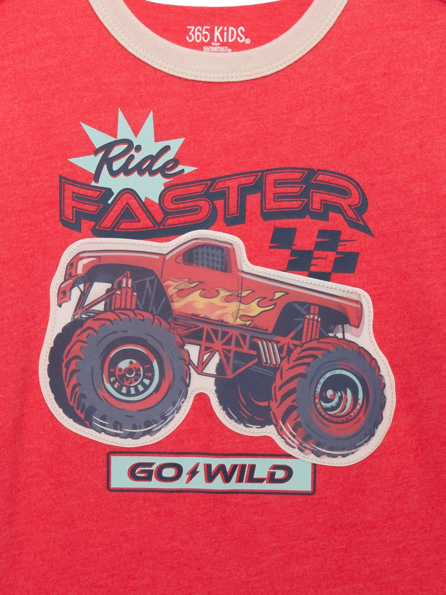 365 Kids by Garanimals Boys Mix and Match Graphic Ringer Tee with Short Sleeves, Sizes 4-10
