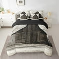 thumbnail image 2 of Erosebridal Rustic House Bedding Queen Size, Wooden Door Bed in a Bag Queen size, Vintage Farmhouse Decor, Reversible 7-Piece, 2 of 5