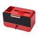 thumbnail image 5 of Caja organizadora de pañuelos con cajón, soporte multifunción para caja de pañuelos, soporte para teléfono, caja dispensadora de pañuelos para Gloria sostenedor del tejido, 5 of 9