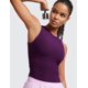 thumbnail image 3 of Musculosa CRZ YOGA Cloudweight con frunces lateral Ciruela Magenta L, 3 of 4