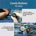 thumbnail image 4 of Telescopic Jeans Waist Extension Button Buckle Retractable Adjustable Detachable Metal Letter Button, 4 of 9