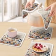 thumbnail image 5 of Colorful Spring Floral Pot Holders for Kitchen Heatproof Potholder, 2 Pack Elegant Summer Botanical Rustic Hot Pads Multipurpose Oven Pads Cloth Potholders Trivet for Cooking and Baking, 5 of 8