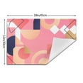 thumbnail image 3 of XMXT 6 Pcs PVC Woven Placemats, Art Geometric Pink Print Stain Resistant Anti-Skid Place Mats for Dining Table, 12 x 18 inches, 3 of 6