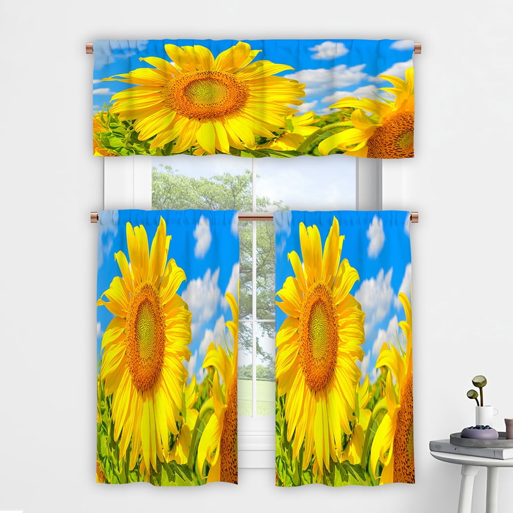 Goory Semi Blackout Thermal Insulated Half Window Drape Short Window