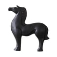 thumbnail image 2 of Estatua de animal, artesanías modernas y sencillas, figuras de caballos para decorar la repisa del hogar. Negro 11x9.8x3in, 2 of 9