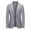 Gray, variant on WREESH Mens Fashion Solid Blazer Slim Business Suit Jacket Peaked Lapel One Button Suit Classic Formal Dress Jacket Black