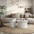 thumbnail image 3 of Furniture of America Elara Wood 2-Piece Coffee Table and End Table Set in White, 3 of 20