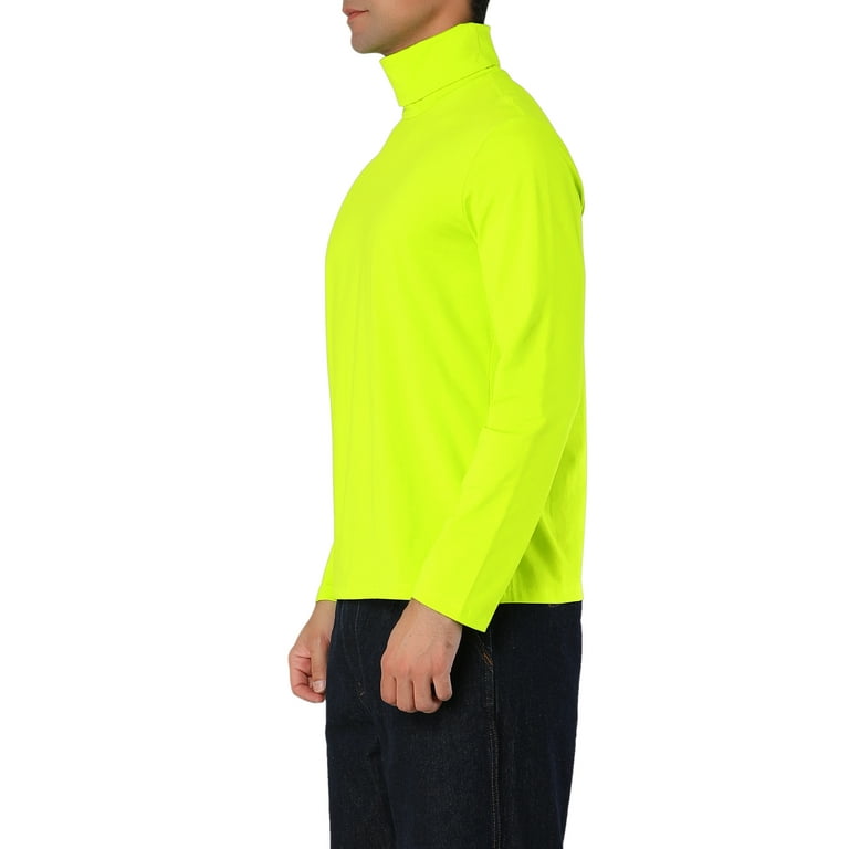 Neon yellow top turtleneck men