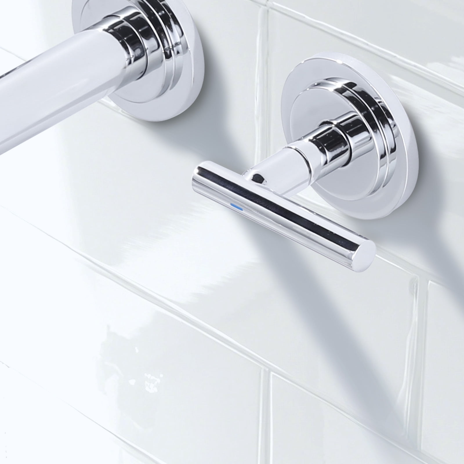 Double Handle Wall Mounted Bathroom Faucet with Rough-in Valve Included in Solid Brass Polished Chrome