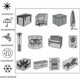 thumbnail image 2 of Funda para muebles de exterior, lona impermeable, resistente al viento y anti-UV, funda protectora rectangular de tela Oxford 210D plateada - 120 x 120 x 74 cm, 2 of 5