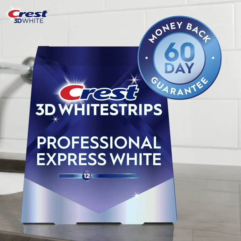 Crest 3DWhitestrips Professional Bright, Enamel-Safe, No