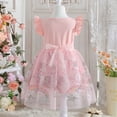 thumbnail image 2 of Girls Cartoon Rainbow Tutu Dress Short Sleeve Birthday Princess Outfit for 2-7Y, 2 of 4