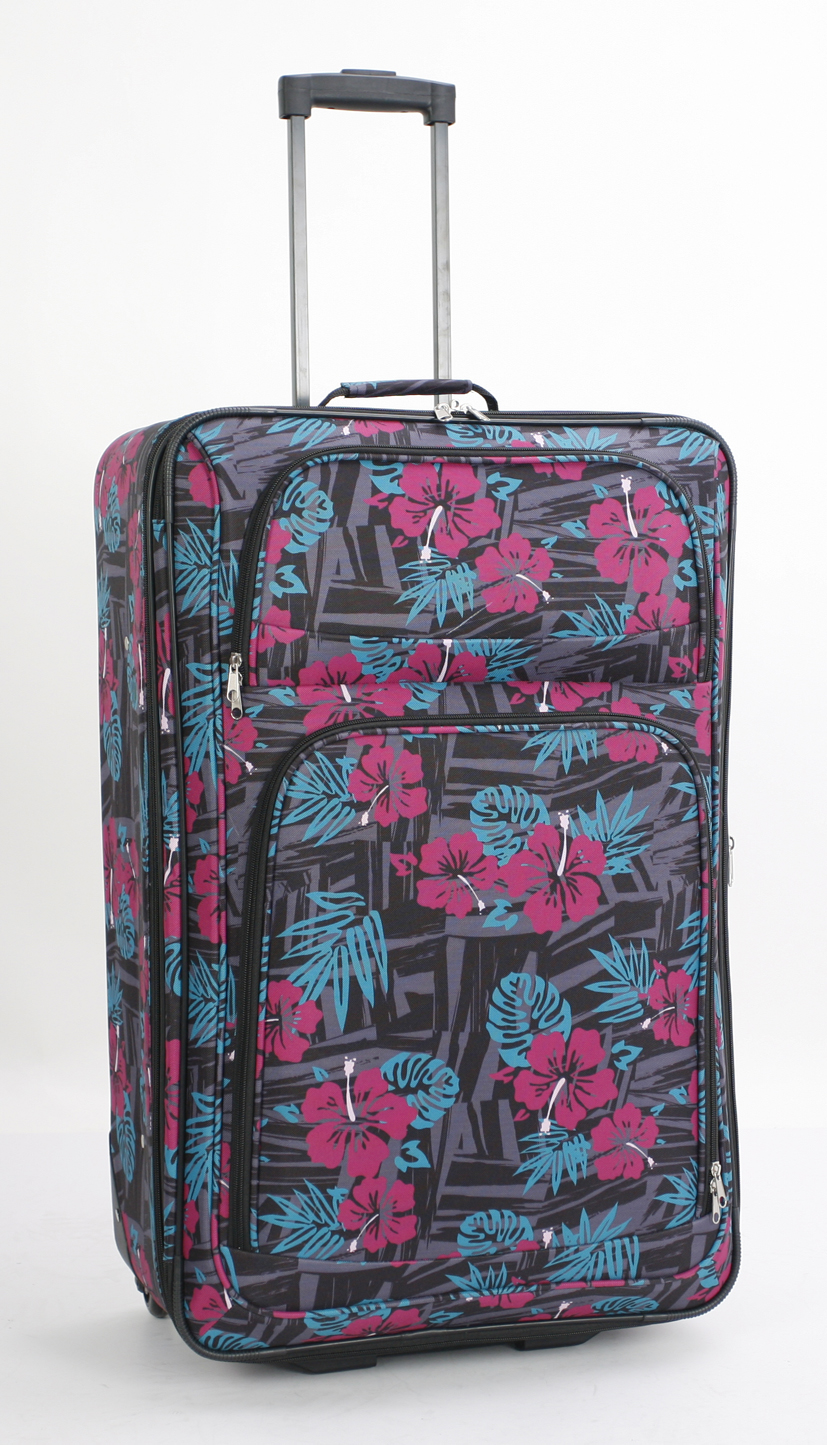 25" 2-Wheel Check Luggage, Hawaiian Floral Print
