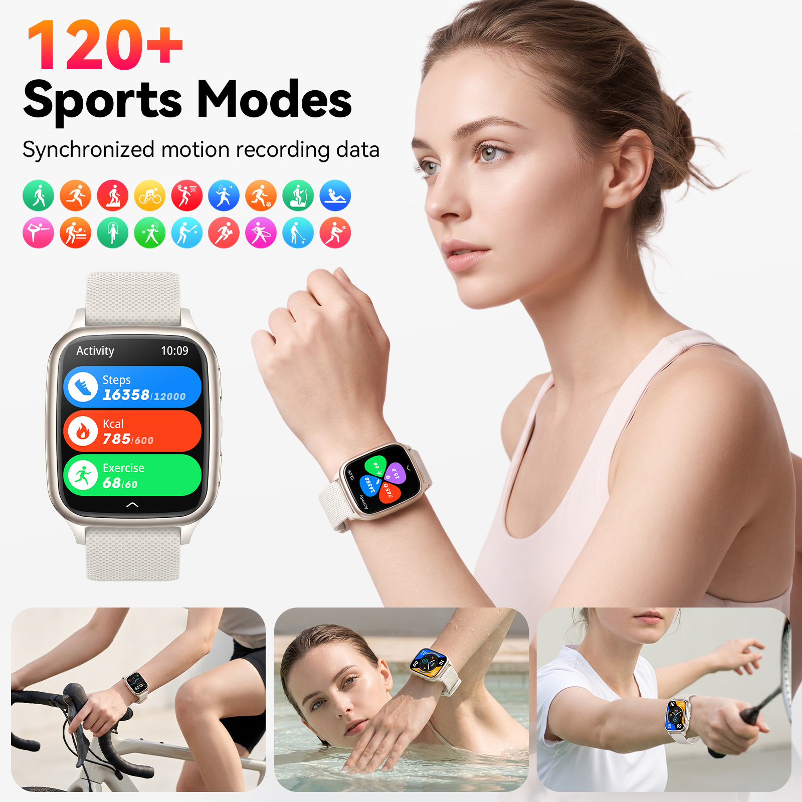Joautrial Smart Watch, 1.93" HD Screen, 120 Sports Modes photo 2