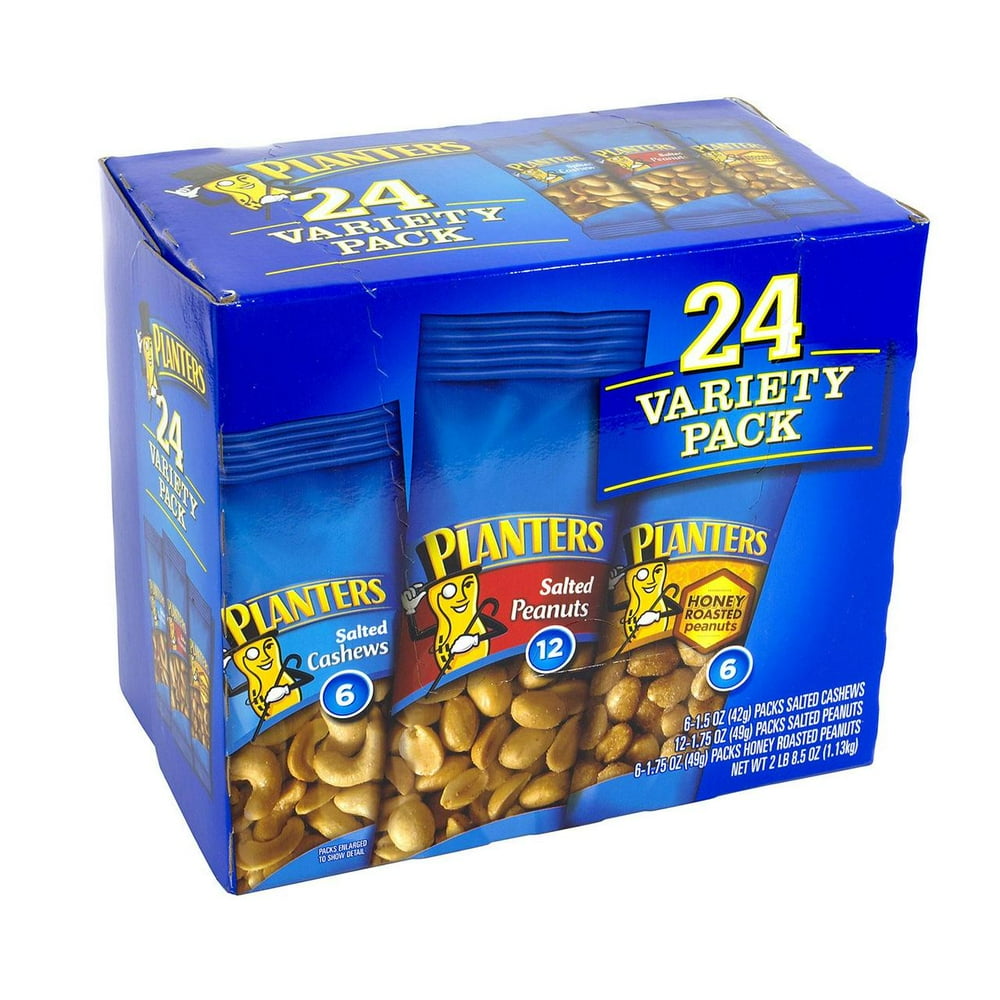 Product Of Planters Nut Variety Pack (24 Ct.) For Vending Machine, Schools , parties, Retail
