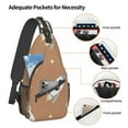 thumbnail image 4 of ZNDUO Sling Bag, Men Shoulder Backpack Small Cross Body Chest Sling Backpack-Cartoon Spaceship Rocket Pattern, 4 of 8