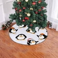 thumbnail image 2 of FMSHPON Young Penguins Playing Xmas Christmas Tree Skirt Stand Mat for Holiday Party Decoration Indoor Outdoor 36 inches, 2 of 3