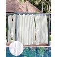 thumbnail image 7 of Outdoor Curtains for Patio White and Sage Green Striped Geometric Waterproof Privacy Outside Curtains with 2 Tiebacks Grommet Top Pergola Curtains for Porch Cabana Gazebo 1 Panel, 54x95 inch, 7 of 7