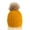 Yellow, variant on Female Students Fall And Winter Wool Cap, Wool Ball Plus Velvet Fashion Fashion Warm Knit Cap