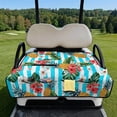 thumbnail image 2 of Yuyamidu Pineapple Golf Cart Seat Covers Hibiscus Club Car Seat Towel Blanket with Front Pockets for 2 Passenger, Protect Your Golf Carts, Blue, 2 of 8