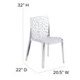 thumbnail image 4 of Flash Furniture Frederik 4 Pk. Vision Series Transparent Stacking Side Chair, 4 of 14