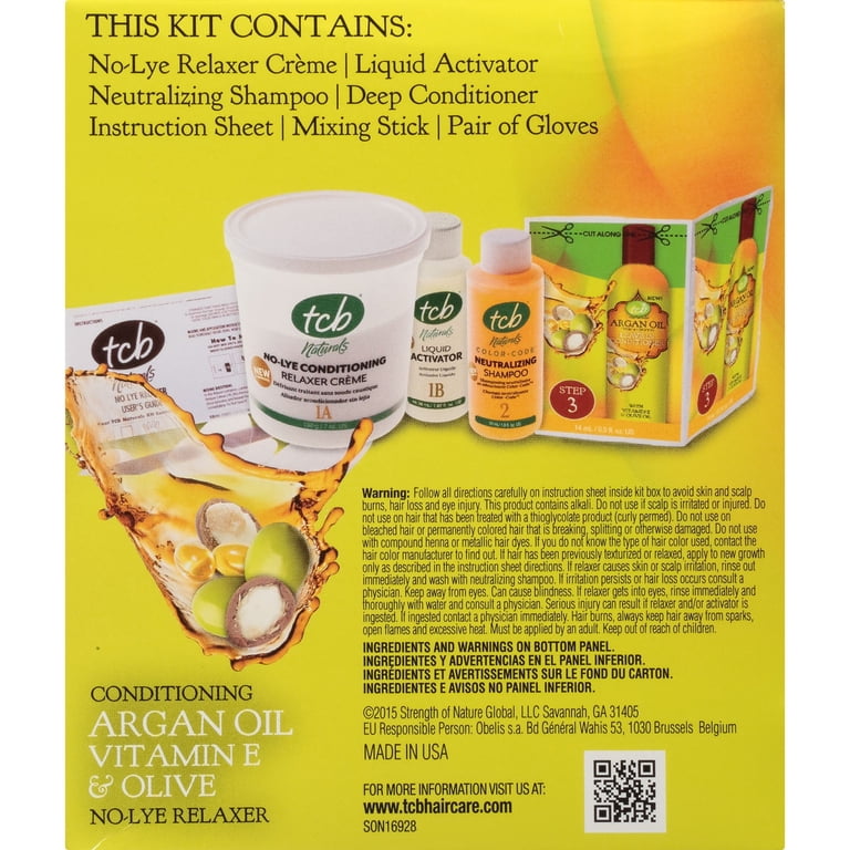 TCB Naturals Olive Oil No Lye Relaxer Kit, Regular 1 ea - Walmart.com