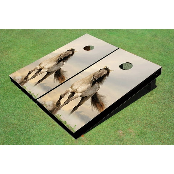 Horse Galloping Themed Cornhole Boards