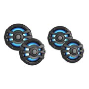 Kenwood 7.7" 2-Way Black Coaxial Speakers with Illumination 2-Pair