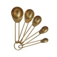 thumbnail image 3 of Juego moderno de tazas y cucharas medidoras de acero inoxidable, dorado, juego de tazas medidoras y cucharas medidoras de metal apilables, elegantes y resistentes (8 piezas) - Lindo juego de tazas medidoras ER, 3 of 5