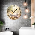 thumbnail image 4 of Eveokoki Bathroom Wall Clock Baby Bath Time Silent Non-Ticking Desk Clock Decorative For Living Room Home Office School Kitchen Wall Decoration Shop Hotel Round 10", 4 of 4