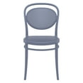thumbnail image 3 of Luxury Commercial Living 33.5" Gray Stackable Outdoor Patio Armless Chair, 3 of 6