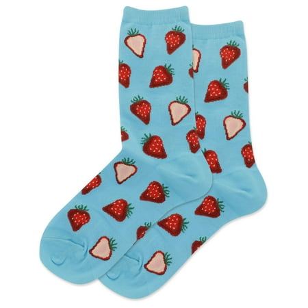 Hot Sox Womens Strawberry Slices Crew Socks