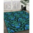 thumbnail image 2 of Ahgly Company Indoor Rectangle Patterned Deep Teal Green Area Rugs, 7' x 9', 2 of 6
