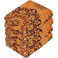 thumbnail image 3 of Orange Flower Washcloth 12x12in Set, 2 Pack Absorbent Cotton Towel Square Kitchen Dishes Towels, Soft Cleaning Face Hand Towel Fast Drying, 3 of 7