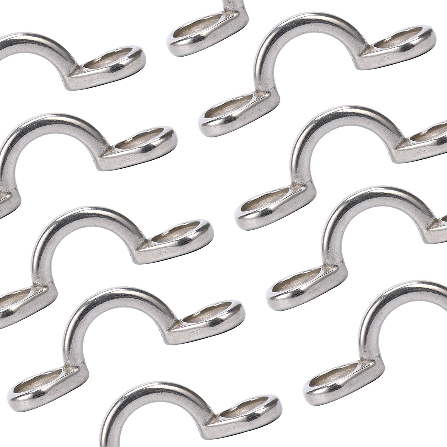 Boat Replacement Maintenance Part 4 x 316 Stainless Steel Bimini Boat Top Pad Eye Straps Footmans Loop Marine Boat Car accessories for Kayak Canoe Rigging Tie Down Anchor Point Kayak Deck Loops 