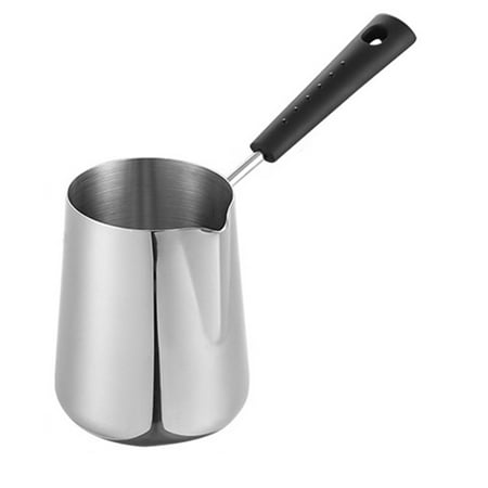 

600Ml Milk Butter Warmer Pot Turkish Coffee Pot Stainless Steel Stovetop Melting Pot with Spout for Tea Heating